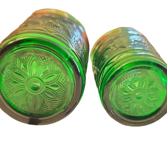 1930s Depression Anchor Hocking Forest Green, Juice Cup, Milk Cup, and Plate - Picture 4 of 6